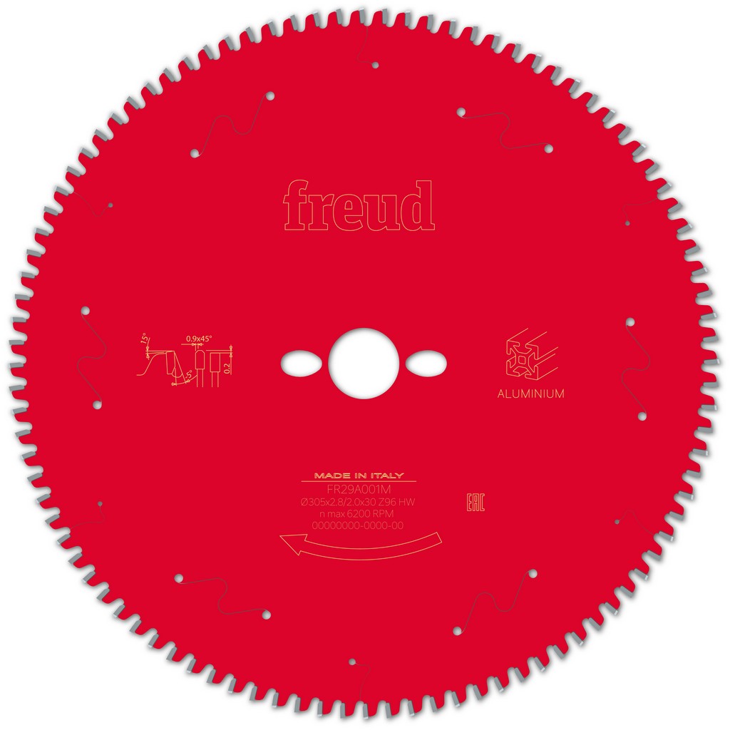 Freud Kreissägeblatt FR29A001M 305x30x2,8/2mm Z96 Aluminium Kappsägen F03FS09829 Freud Kreissägeblatt FR29A001M 305x30x2,8/2mm Z96 Aluminium Kappsägen F03FS09829