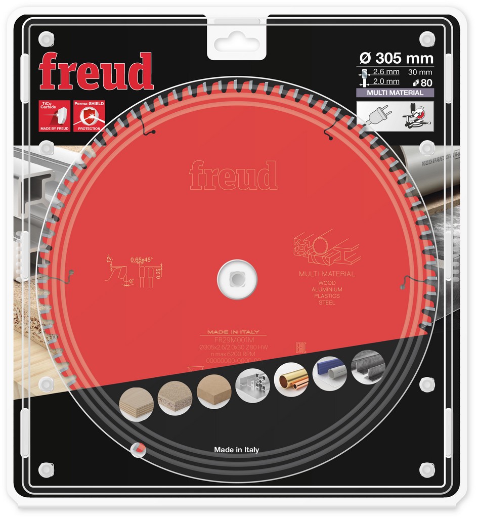 Freud Kreissägeblatt FR29M001M 305x30x2,6/2mm Z80 Kapp- Gehrungssäge F03FS09891 Freud Kreissägeblatt FR29M001M 305x30x2,6/2mm Z80 Kapp- Gehrungssäge F03FS09891