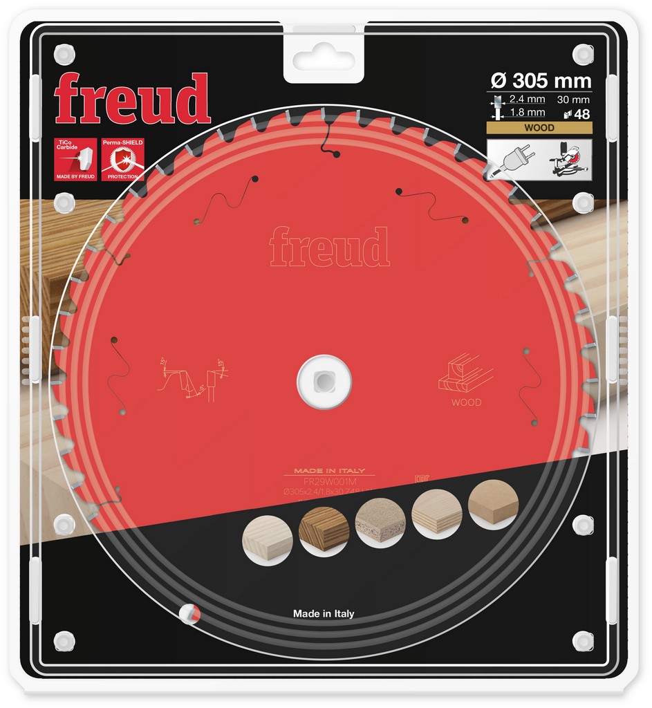 Freud Kreissägeblatt FR29W001M 305x30x2,4/1,8mm Z48 Holz Kappsägen F03FS09762 Freud Kreissägeblatt FR29W001M 305x30x2,4/1,8mm Z48 Holz Kappsägen F03FS09762