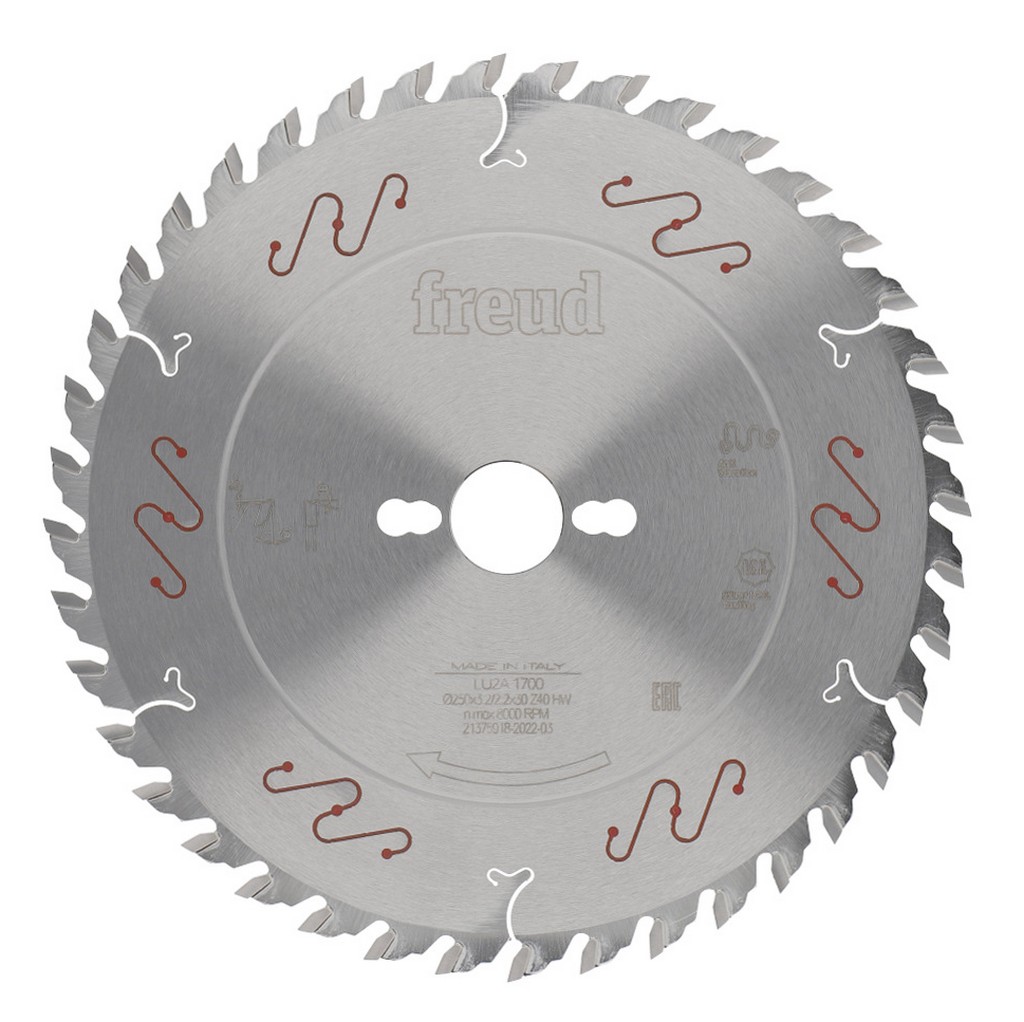 Freud Kreissägeblatt LU2A 1700 250x30x3,2/2,2mm Z40 Formatkreissägen F03FS04830 Freud Kreissägeblatt LU2A 1700 250x30x3,2/2,2mm Z40 Formatkreissägen F03FS04830