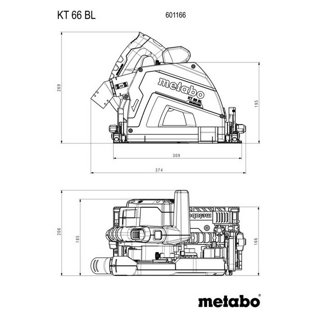 Metabo Tauchkreissäge Set KT 66 BL + FS 160 metaBox 230V Anti Kickback 691219000 Metabo Tauchkreissäge Set KT 66 BL + FS 160 metaBox 230V Anti Kickback 691219000