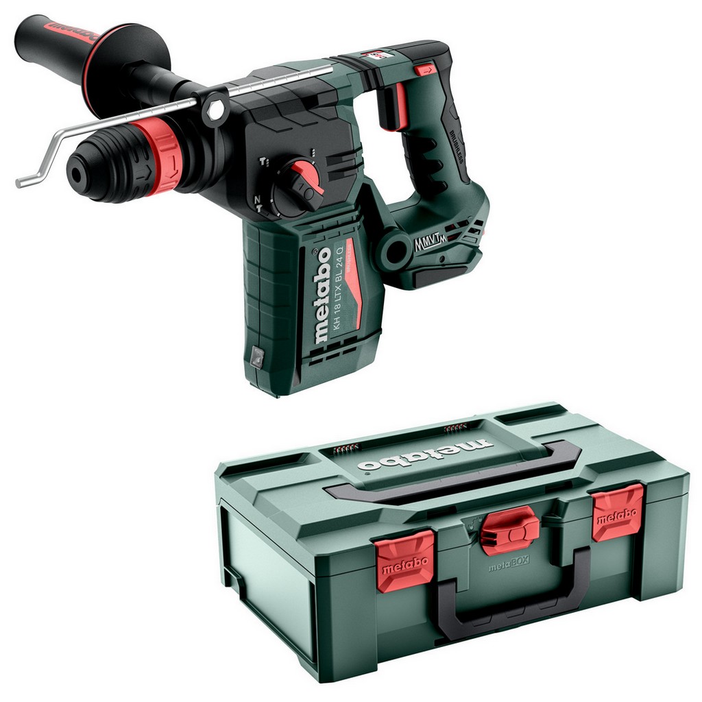 Metabo Akku Kombihammer KH 18 LTX BL 24 Q CAS + Bohrer- Meißelset + Sportbeutel Metabo Akku Kombihammer KH 18 LTX BL 24 Q CAS + Bohrer- Meißelset + Sportbeutel