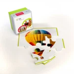 happy&active Motorikpuzzle Ballon mit teilweise zusammengesetztem Ballonmotiv und Produktverpackung