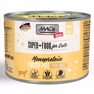 Macs Cat Mono Pute für Katzen 6x200g