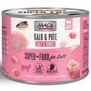 MACs Cat Kalb und Pute getreidefreies Katzenfutter 200g