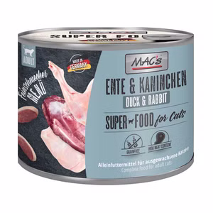 MACs Feinschmeckermenü Ente Kaninchen für Katzen 200g