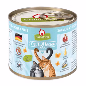 GranataPet Delicatessen Lachs Pute getreidefrei für Katzen 6x200g