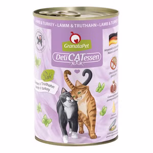 GranataPet Delicatessen Lamm Truthahn für Katzen 6x400g