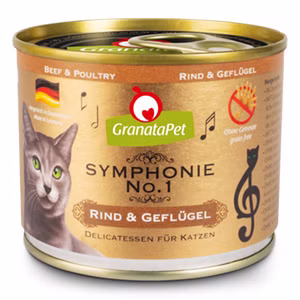 GranataPet Symphonie Nr 1 Rind Geflügel für Katzen 200g