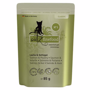 catz finefood Classic Nr 5 Lachs Geflügel für Katzen 6x200g