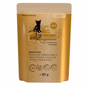catz finefood Classic Nr 7 Rind und Kalb für Katzen 85g