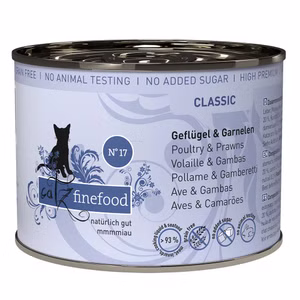 catz finefood Classic Nr 17 Geflügel und Garnelen für Katzen 200g