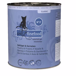 catz finefood Classic Nr 17 Geflügel und Garnelen für Katzen 6x800g
