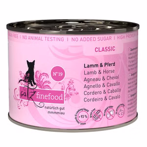 catz finefood Classic Nr 19  Lamm und Pferd für Katzen 6x200g