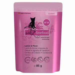 catz finefood Classic Nr 19  Lamm und Pferd für Katzen 6x200g