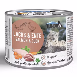 Tundra Cat Lachs und Ente für Katzen 6x200g