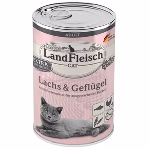 LandFleisch Cat Adult Gelee mit Lachs Geflügel 400g