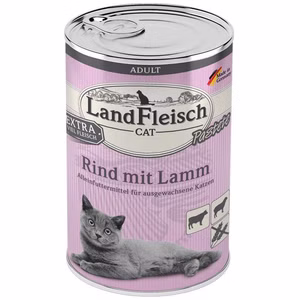 LandFleisch Cat Adult Pastete mit Rind Lamm 400g