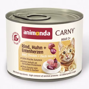 Animonda Carny Adult Rind Huhn Entenherzen für Katzen 200g 