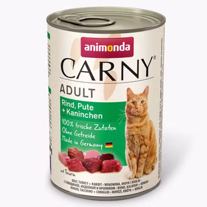 Animonda Carny Adult Rind Pute Kaninchen für Katzen 6x400g 