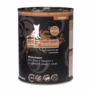 catz finefood Purrrr Wildschwein pur Nr 109 Monofutter für Katzen 400g MHD 5/26