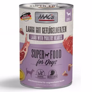 MACs Dog Lamm Geflügelherzen 400g