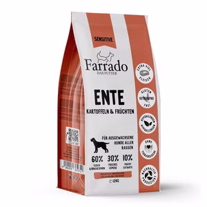 Farrado Ente mit Kartoffeln und Früchten getreidefrei für Hunde 4kg