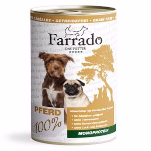Farrado Pferd pur Monoprotein für Hunde 48x400g