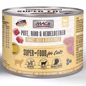 MACs Cat Pute Rind Heidelbeere für Katzen 200g