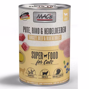 MACs Cat Pute Rind Heidelbeere für Katzen 400g
