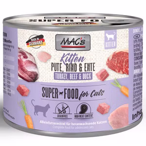 MACs Cat Kitten Pute Rind Ente für Katzen 200g