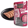 Leonardo Rind pur Pouchbeutel für Katzen 85g