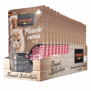 Leonardo Fleischmenü Pouchbeutel für Katzen 85g