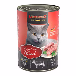 Leonardo Cat Reich an Rind für Katzen 400g