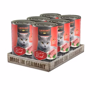 Leonardo Cat Reich an Rind für Katzen 6x400g