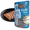 Leonardo Forelle und Catnip Pouchbeutel für Katzen 16x85g