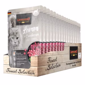 Leonardo Lamm und Cranberries Pouchbeutel für Katzen 85g