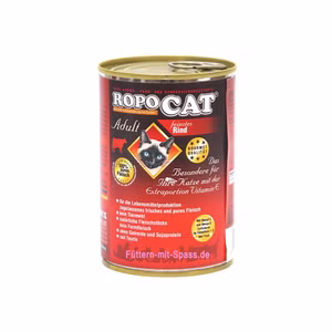 Ropocat Feinstes Rind pur für Katzen 200g