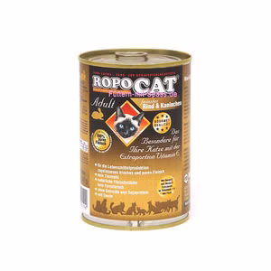 Ropocat Feinstes Rind Kaninchen für Katzen 200g  