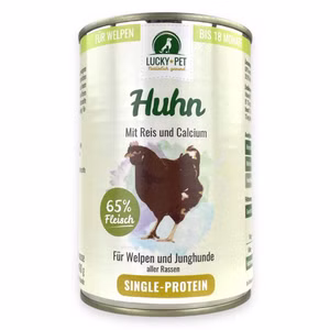 Luckys Junior Huhn und Reis für Welpen und Junghunde 24x400g