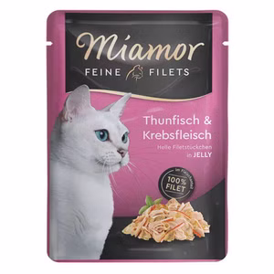 Miamor Feine FiletsThunfisch Krebsfleisch in Jelly für Katzen 100g 