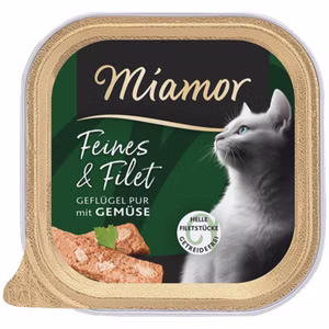 Miamor Feine Filets Geflügel Pur & Gemüse Schale 100g