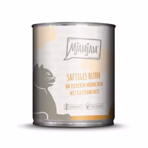 MjAMjAM saftiges Huhn an leckeren Möhrchen für Katzen 800g
