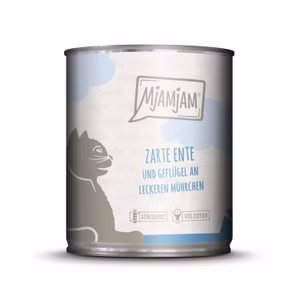 MjAMjAM zarte Ente und Geflügel an Möhrchen für Katzen 6x800g