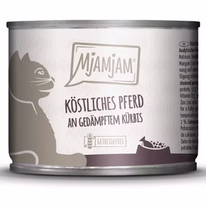 MjAMjAM köstliches Pferd an gedämpftem Kürbis für Katzen 200g