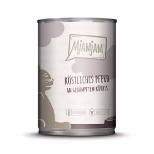 MjAMjAM köstliches Pferd an gedämpftem Kürbis für Katzen 400g