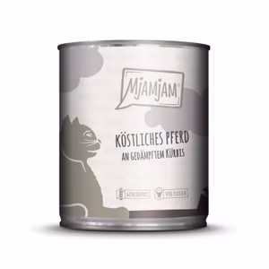MjAMjAM köstliches Pferd an gedämpftem Kürbis für Katzen 6x800g