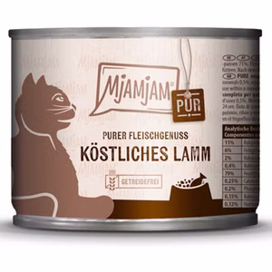 MjAMjAM Purer Fleischgenuss - köstliches Lamm pur Katze 200g