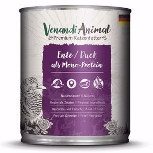 Venandi Animal Ente als Monoprotein für Katzen 800g 800g