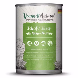 Venandi Animal Schaf als Monoprotein für Katzen 24x400g 24x400g